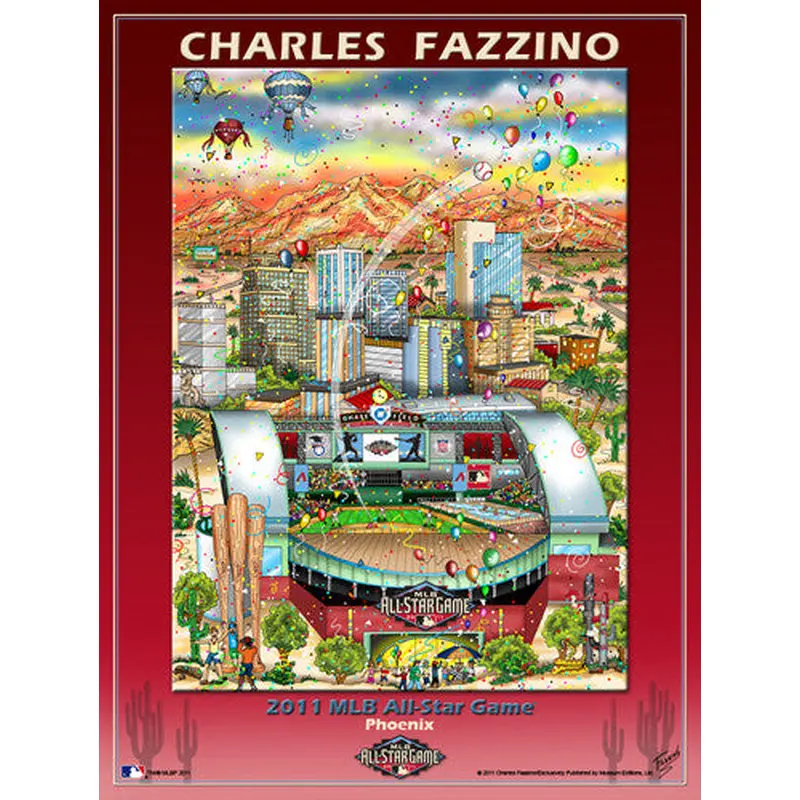 MLB All-Star Game 2011 (Phoenix) Commemorative Pop Art Poster by Charles Fazzino