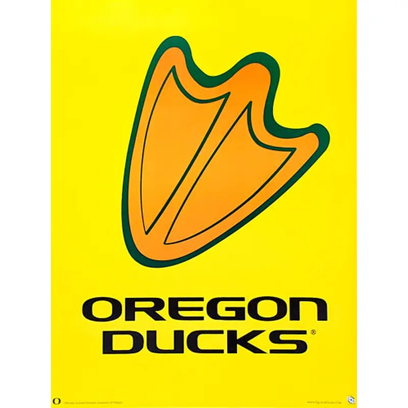 Oregon Ducks "Footprint" Alternate Team Logo Poster - Team Spirit