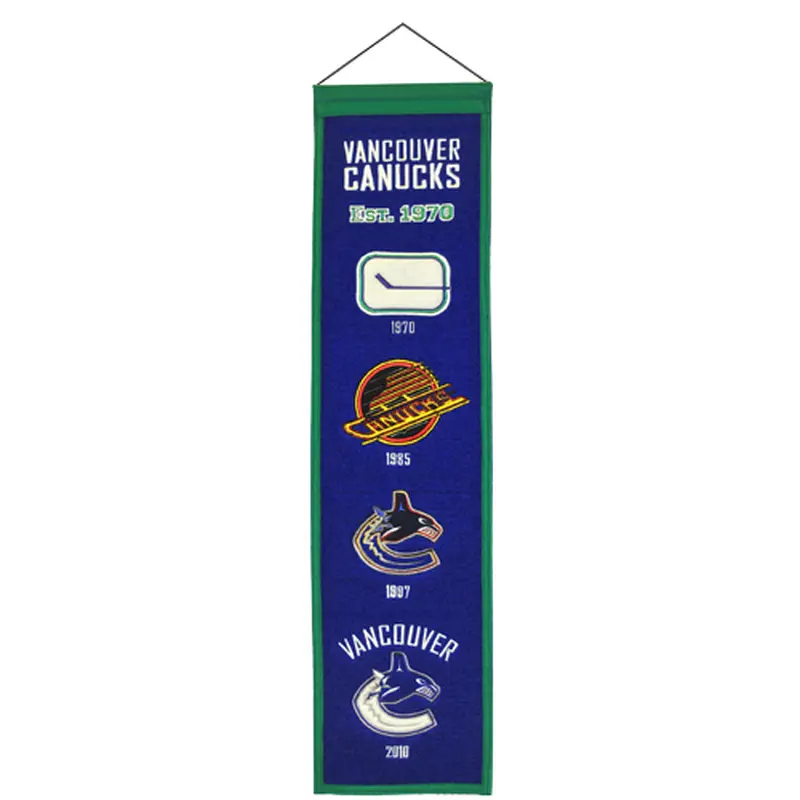Vancouver Canucks Logo Evolution Heritage Banner
