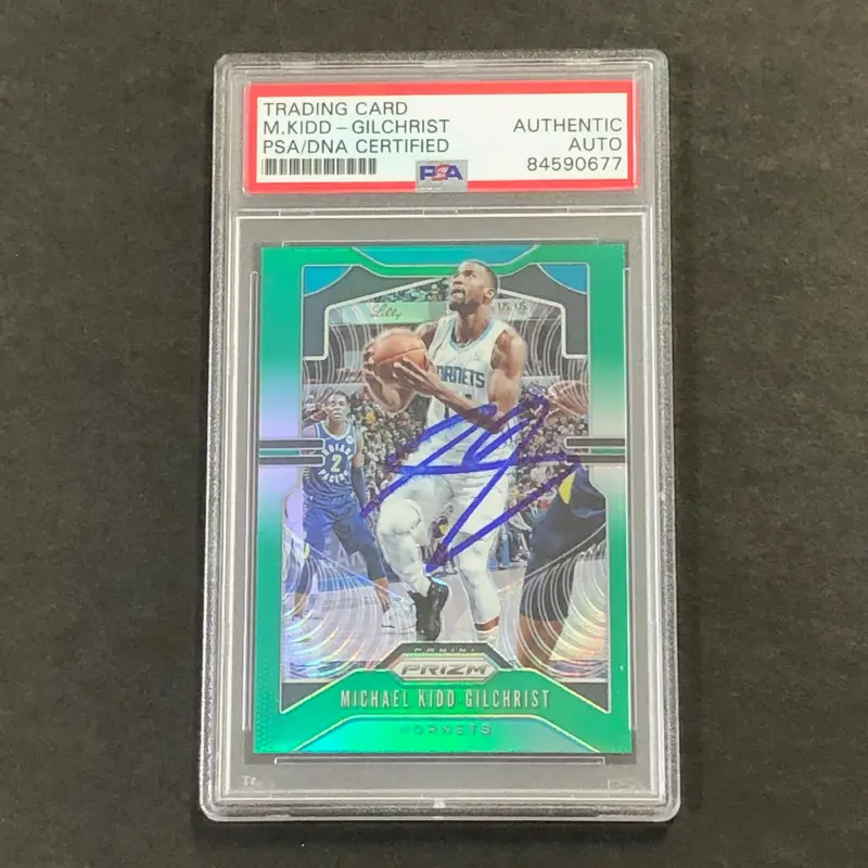 2019-20 Panini Prizm #56 Michael Kidd-Gilchrist Signed Card AUTO PSA Slabbed Hornets