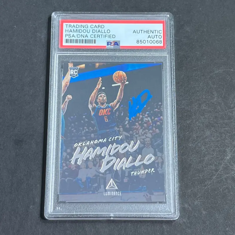 2020-21 Panini Mosaic #145 Hamidou Diallo Signed Card AUTO PSA Slabbed RC Thunder