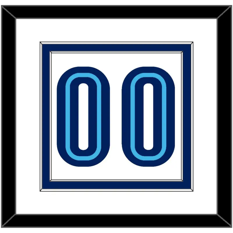 Villanova Basketball Number - Home White (2005-2007) - Double Mat 1