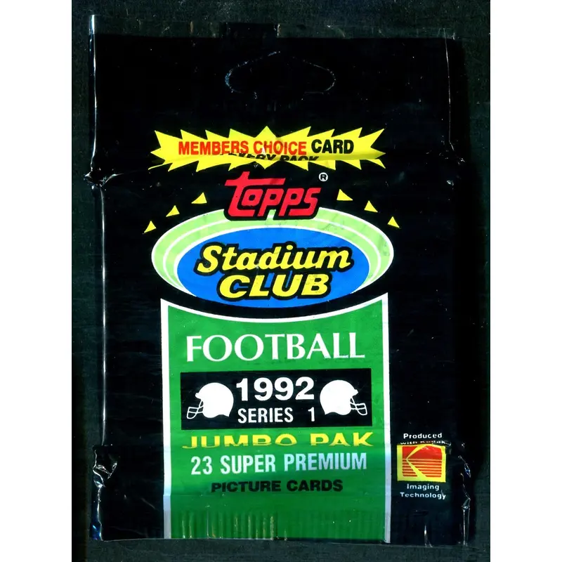 1992 Topps Stadium Club Football Unopened Series 1 Jumbo Pack (23)