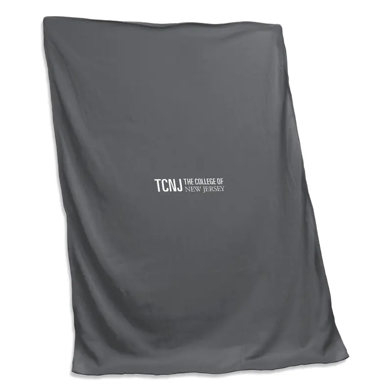 College of New Jersey Charcoal Sweatshirt Blanket (Screened)