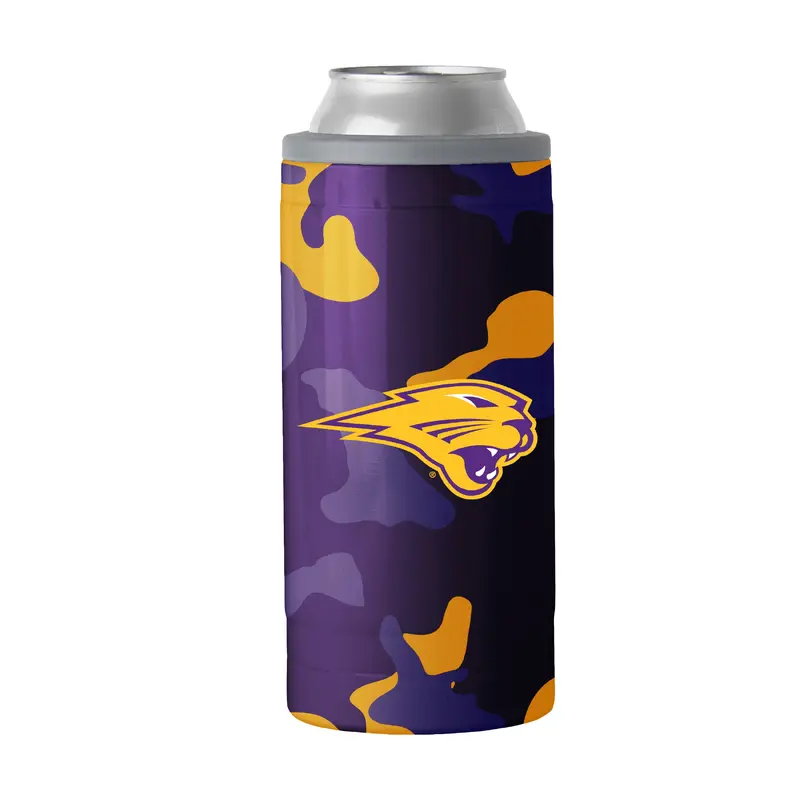 Northern Iowa Camo Swagger 12oz Slim Can Coolie