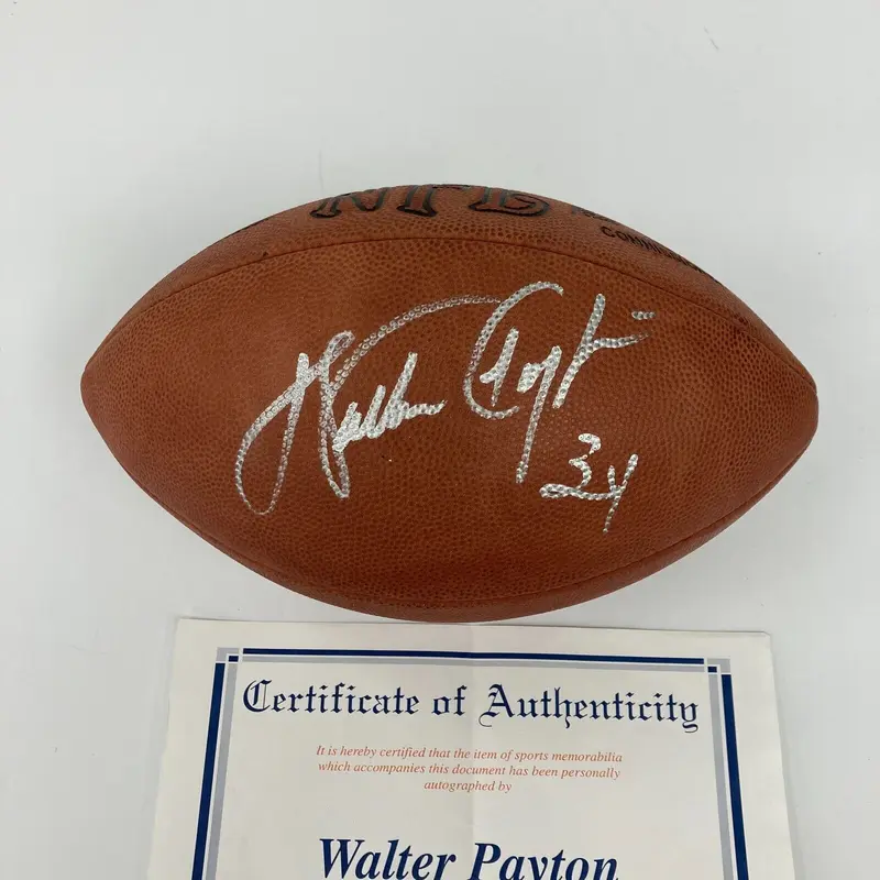 Walter Payton Signed Wilson Official NFL Game Football PSA DNA Certified