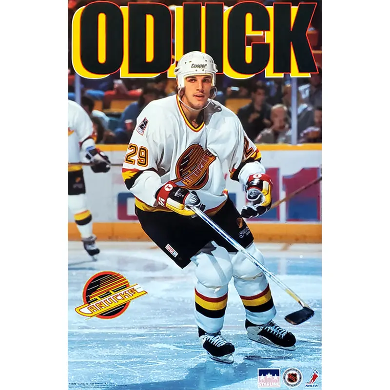 Gino Odjick "Canuck" Vancouver Canucks NHL Action Poster - Starline 1994