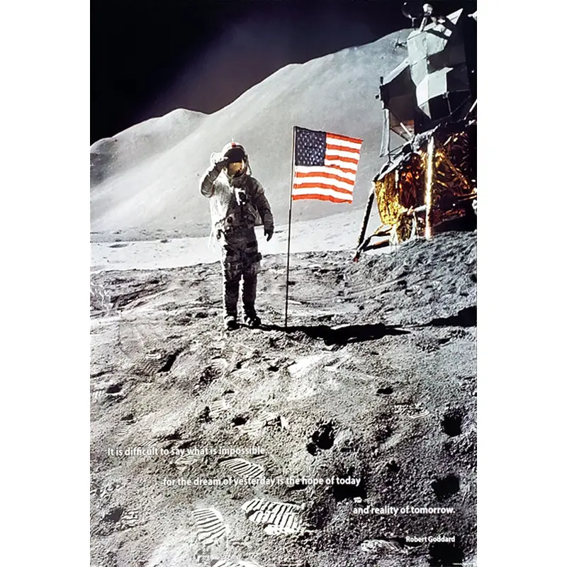 Neil Armstrong Apollo 11 Moon Landing 1969 "Reality of Tomorrow" Poster - ISI
