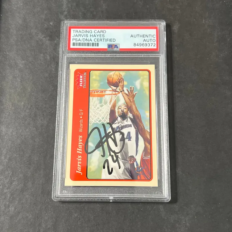 2004-05 Fleer Tradition #118 Jarvis Hayes Signed Card AUTO PSA Slabbed Wizards