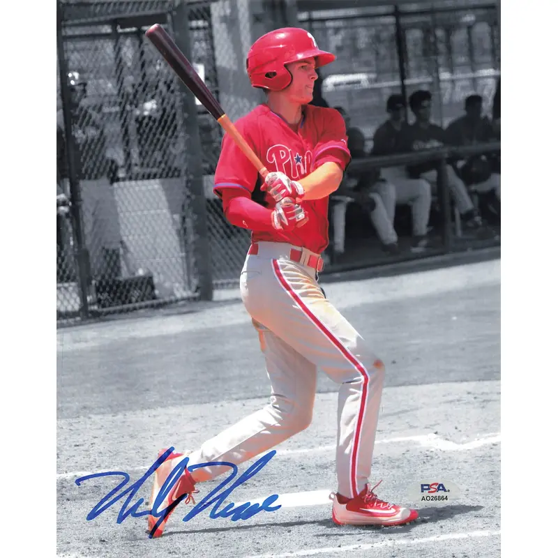 Mickey Moniak signed 8x10 photo PSA/DNA Philadelphia Phillies Autographed