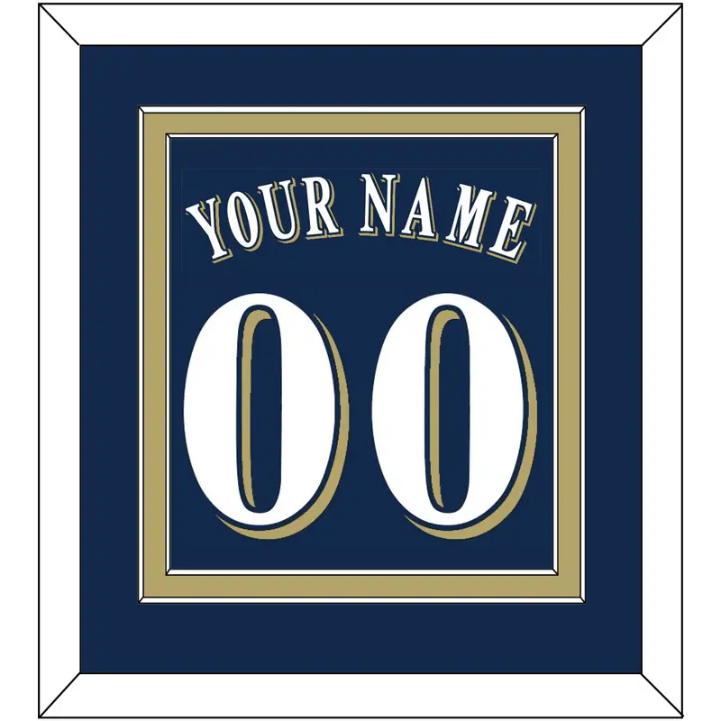 Milwaukee Name & Number - Alternate Road Navy (2016-2019) - Double Mat 2