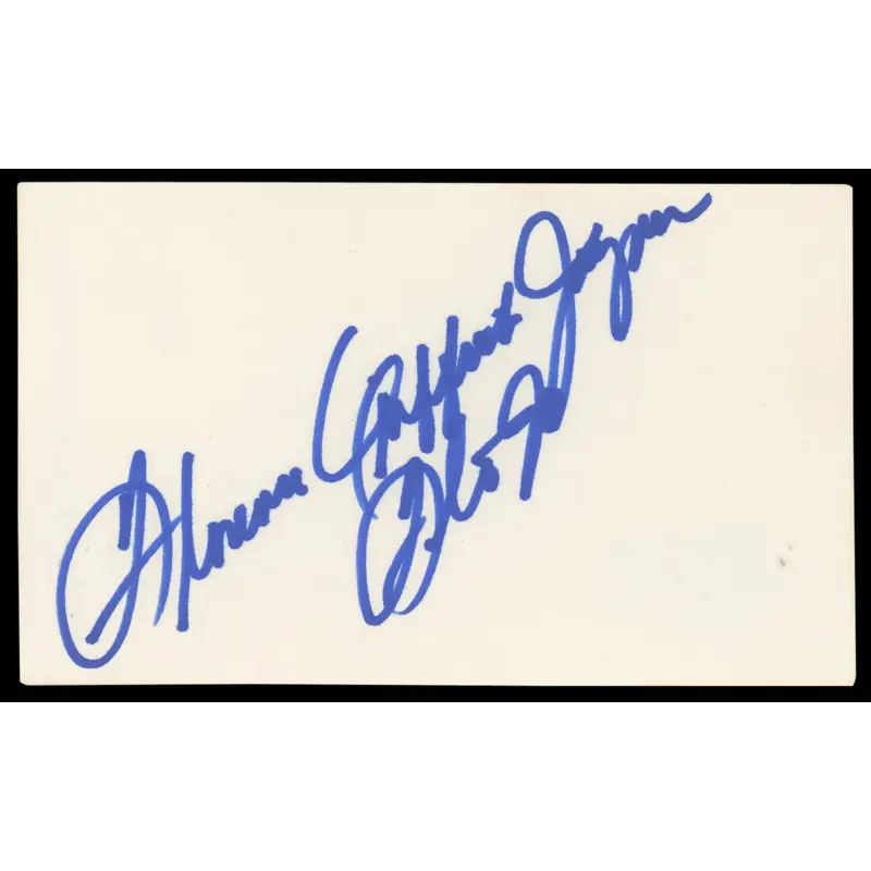 Florence Griffith Joyner Olympics Authentic Signed 3x5 Index Card BAS #BN06428