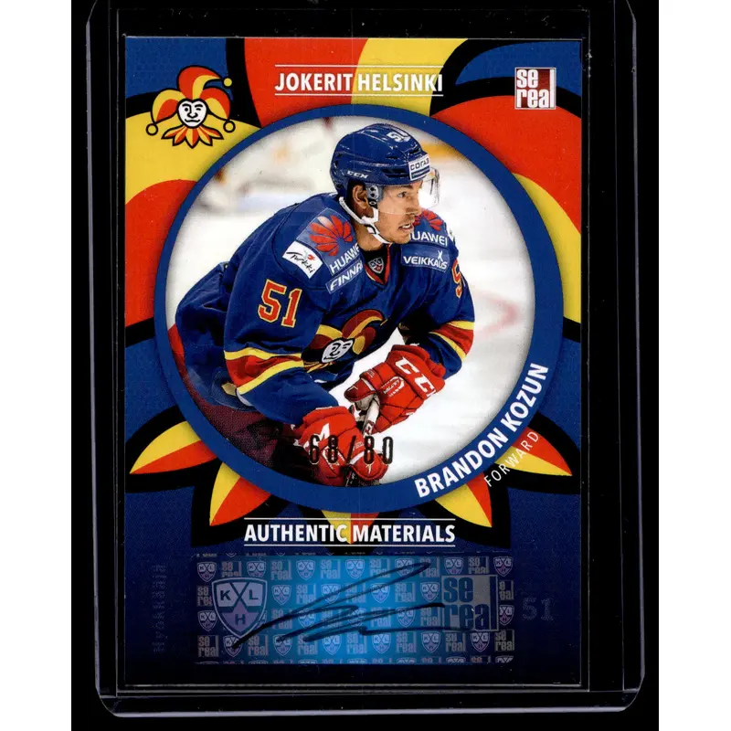 2015-16 Cereal Jokerit Autograph - Brandon Kozun #JOK-AUT-026 /80