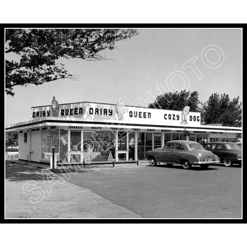 1952 Dairy Queen 8X10 Photo - Cozy Dog Illinois - 2319