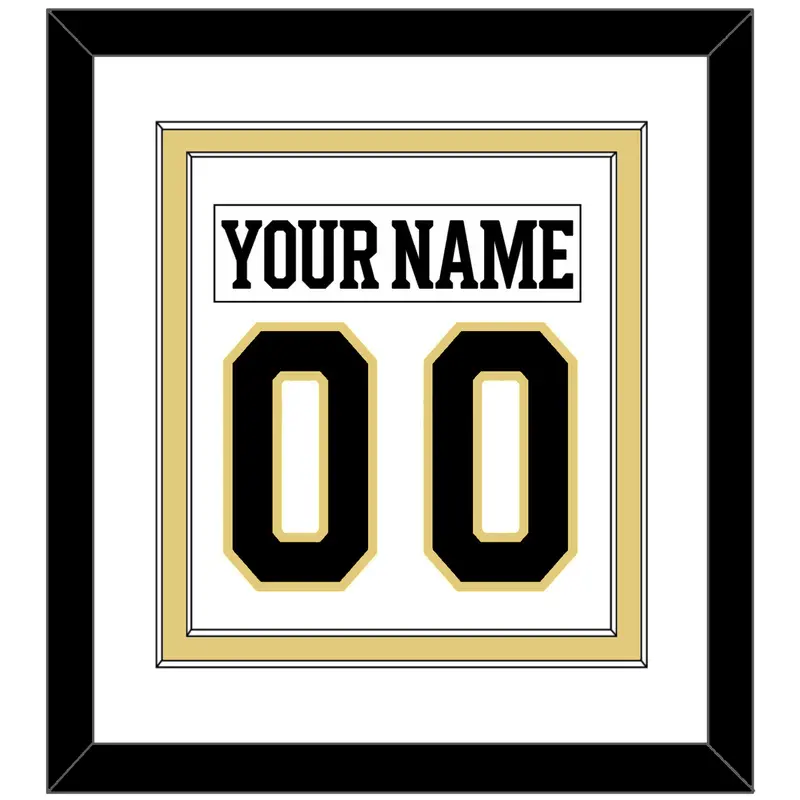 Boston Nameplate & Number (Back) Combined - Centennial Road White - Double Mat 1