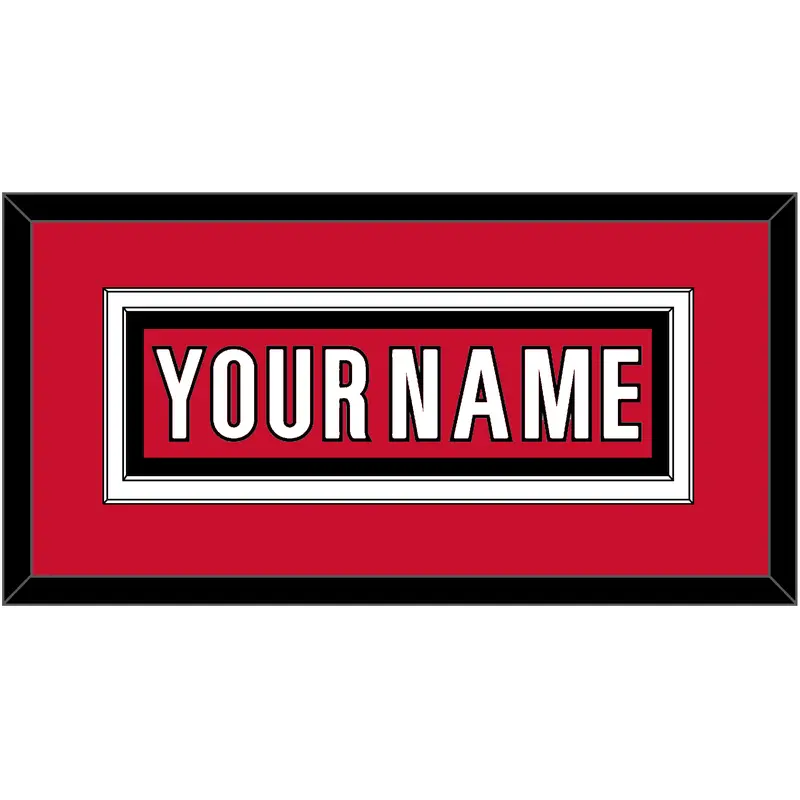 Carolina Nameplate - Home Red / Road White (2013-2017) - Double Mat 2