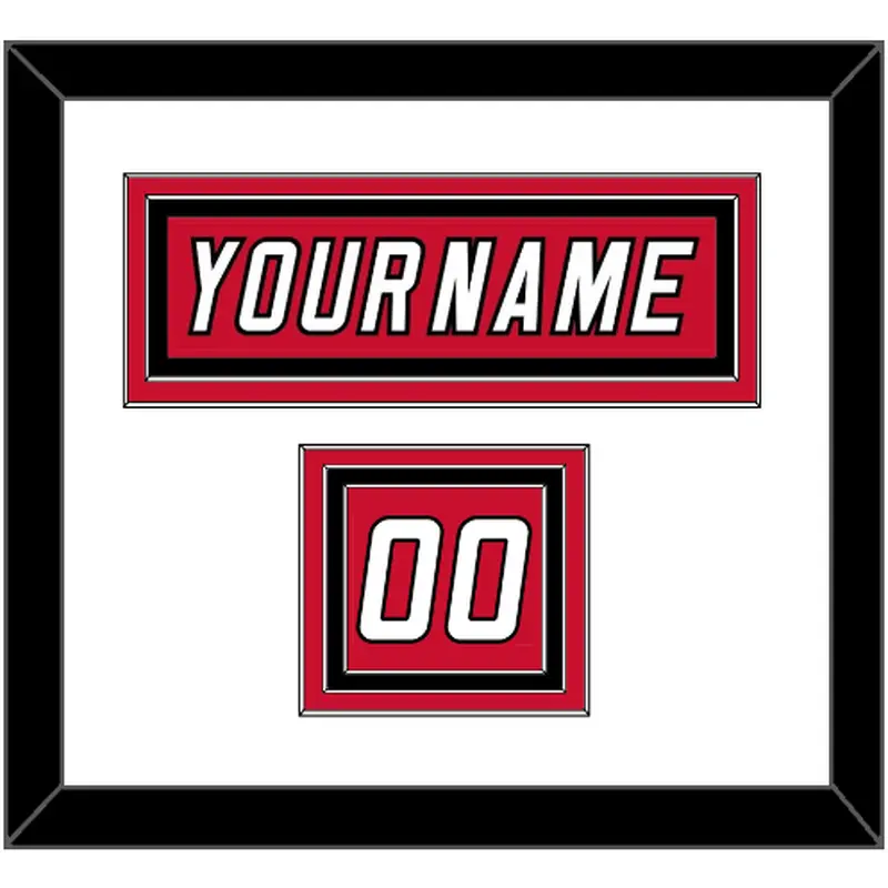 Carolina Nameplate & Number (Shoulder) - Home Red (2007-2013) - Triple Mat 1
