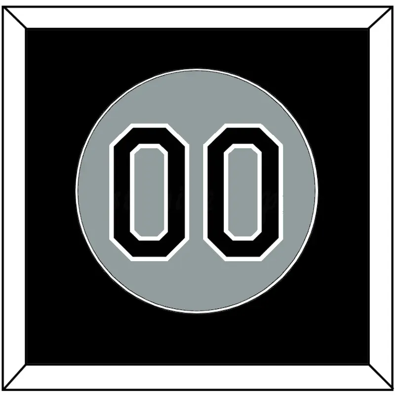 Chicago Number - Road Gray - Single Mat 2