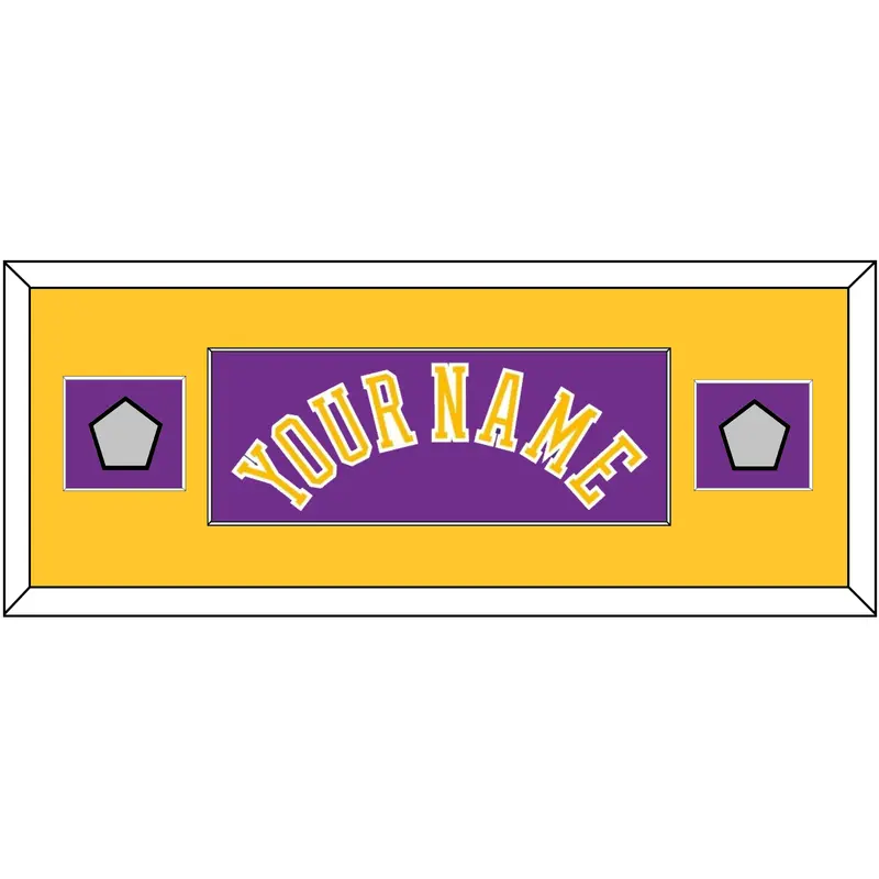 Los Angeles Name & 2 Trophy Patches - Road Purple (1978-1997) - Single Mat 4