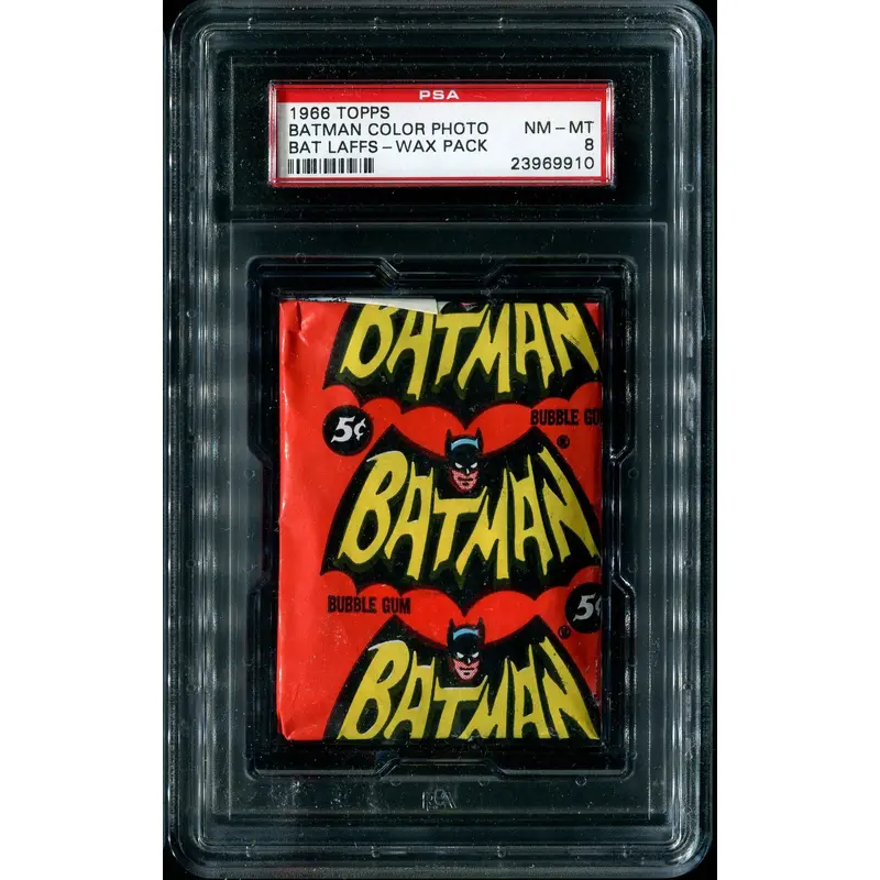 1966 Topps Batman Bat Laffs Unopened Wax Pack PSA NM-MT 8