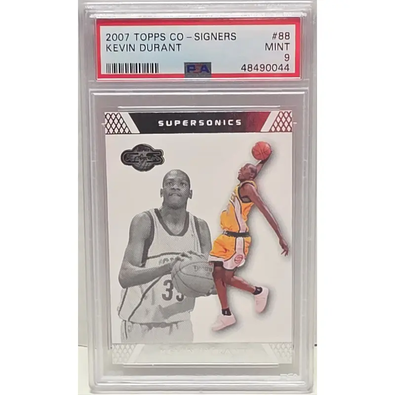 Kevin Durant 2007 Topps Co-Signers Rookie #88 #482/499 PSA 9 Mint