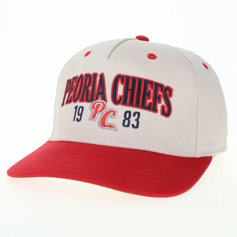 Peoria Chiefs Stone/Scarlett Adjustable Snapback