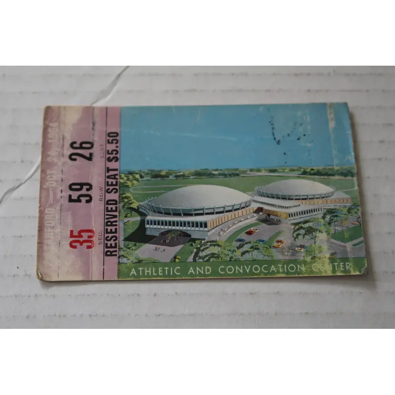 1964 Stanford vs Notre Dame Football Ticket Stub