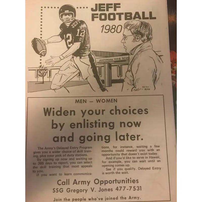 1980 Lafayette Jeff Indiana High School Football Guide
