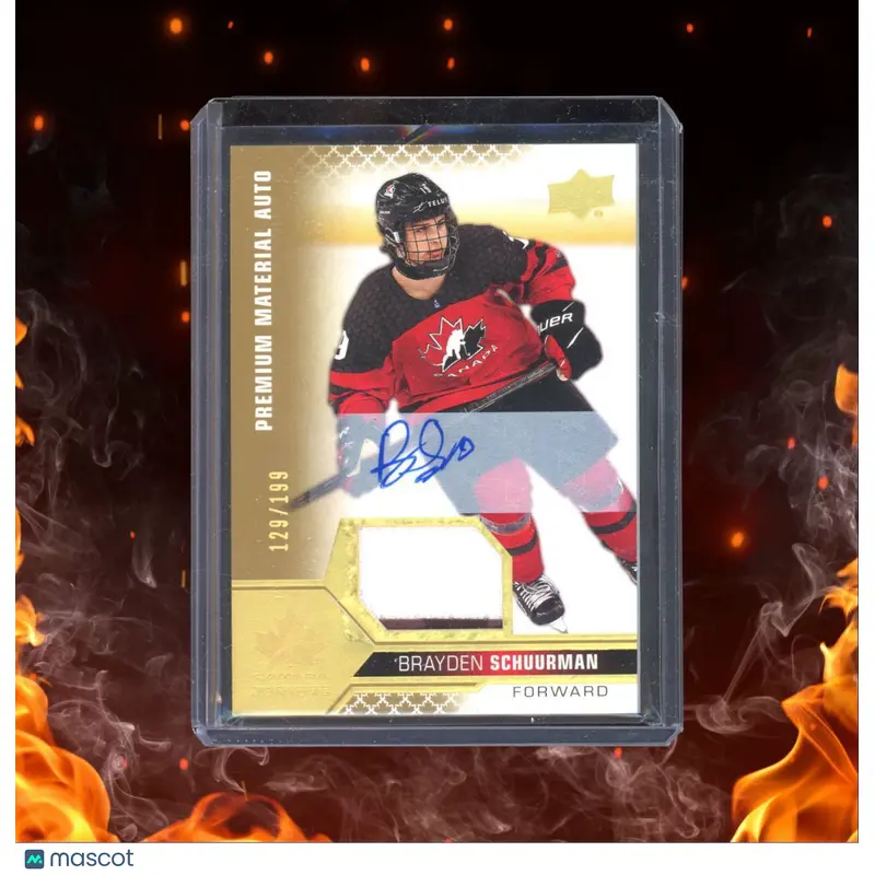 2022-23 Upper Deck Team Canada Juniors Brayden Schuurman Patch Rookie 129/199