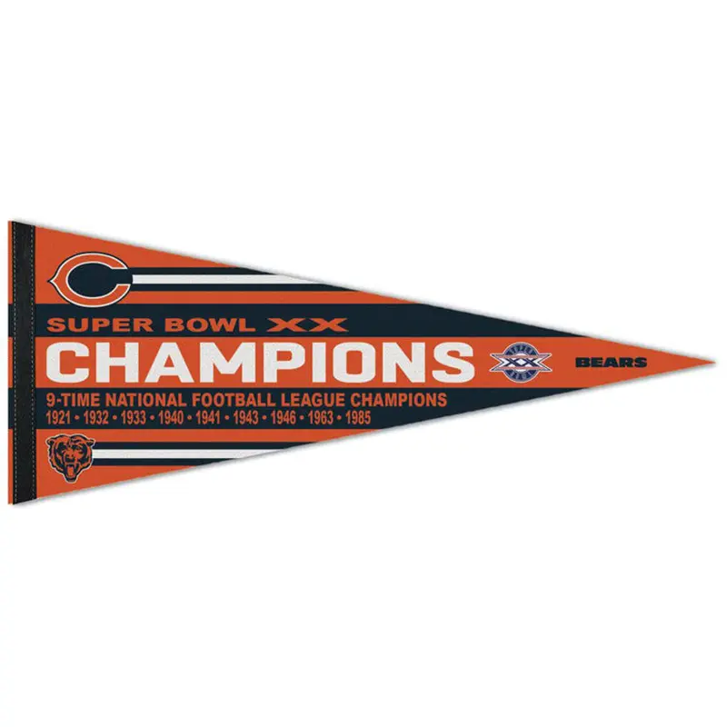 Chicago Bears 9-Time NFL Champions Premium Felt Collector's Pennant - Wincraft Inc.