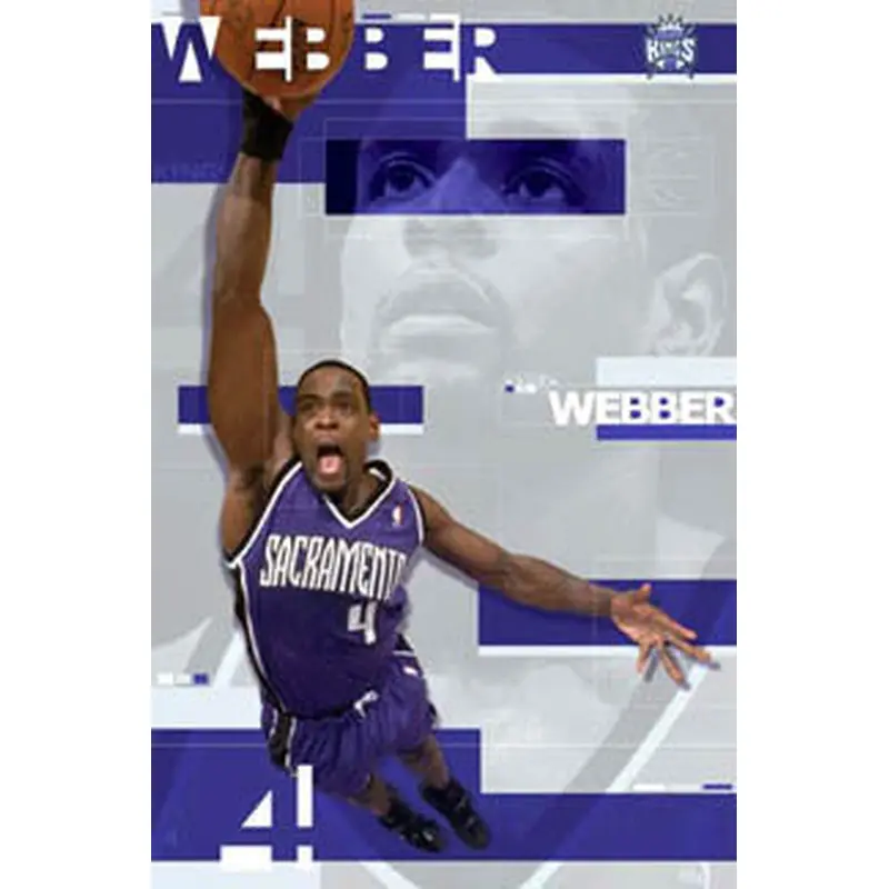 Chris Webber "PowerSlam" Sacramento Kings Poster - Costacos 2003