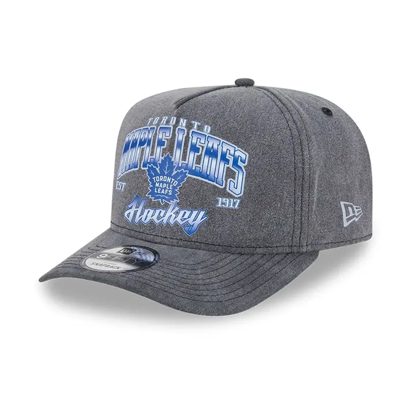 Toronto Maple Leafs NHL Washed Black 9FIFTY A-Frame Adjustable Cap