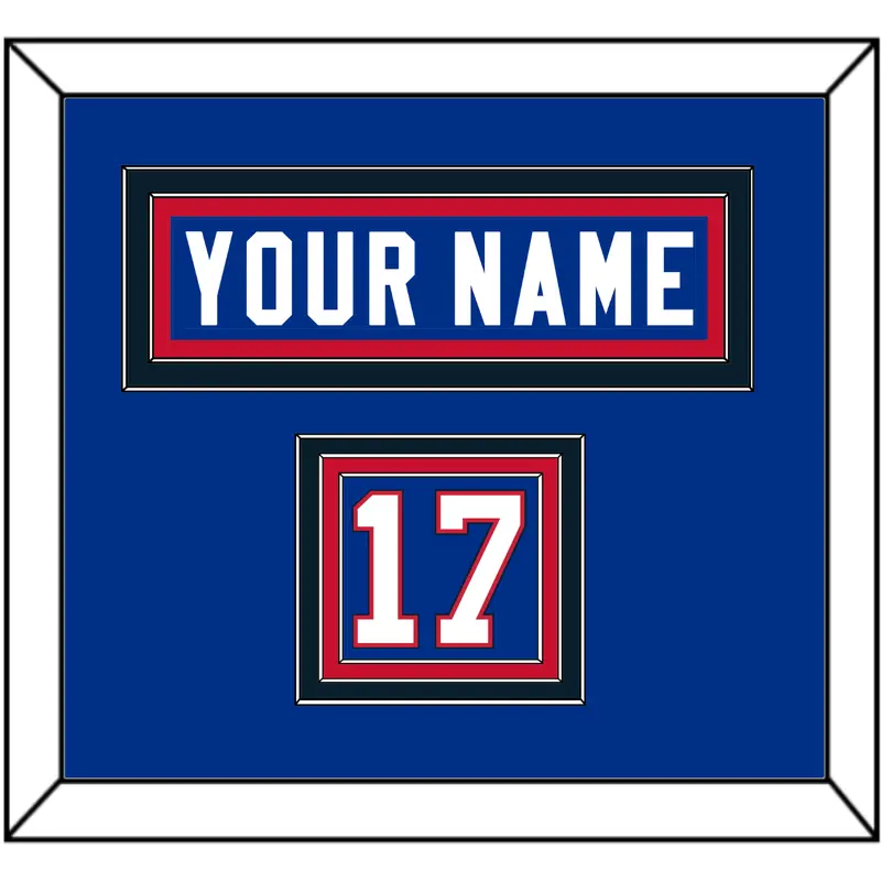 Buffalo Nameplate & Number (Shoulder) - Home Blue - Triple Mat 3