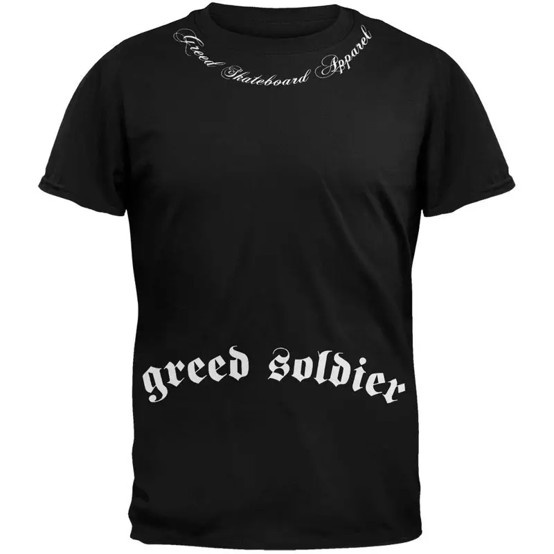 Greed Skateboard Apparel - Soldier T-Shirt Black