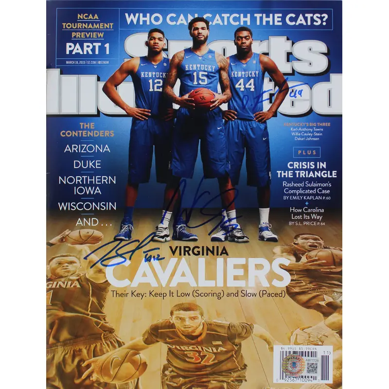 2014-15 Kentucky (3) Towns, Stein +1 Signed Sports Illustrated Magazine BAS