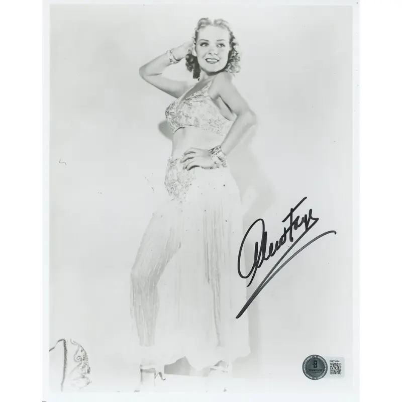 Alice Faye Fallen Angel Authentic Signed 8x10 Photo Autographed BAS #BM03414