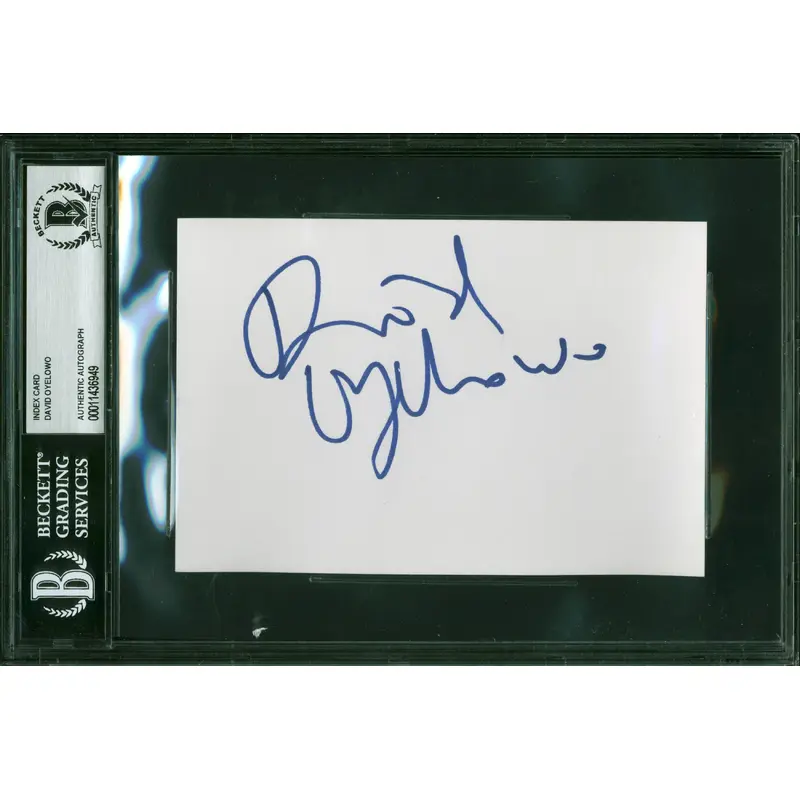 David Oyelowo Selma Authentic Signed 4x6 Index Card Autographed BAS Slabbed