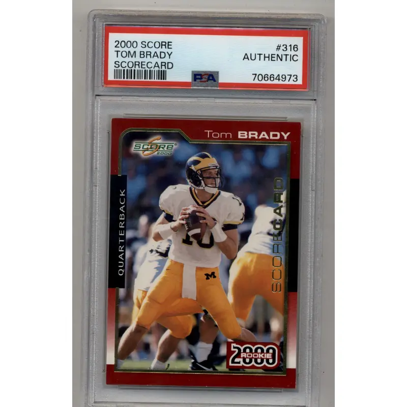 Tom Brady 2000 Score #316 Scorecard 0452/2000 PSA Authentic