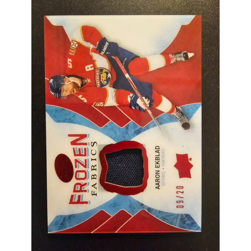 2016-17 Upper Deck Ice - Frozen Fabrics - Red - Aaron Ekblad #FF-AE /20