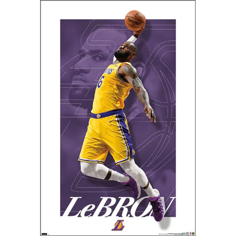 LeBron James "#6 Classic" Los Angeles Lakers Official NBA Poster - Costacos 2021