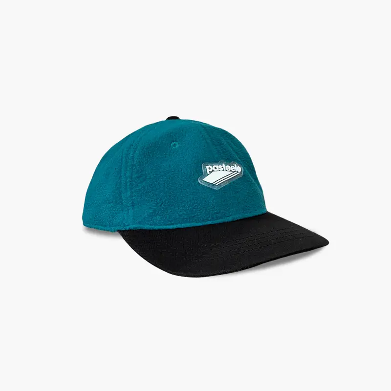 Pasteelo - Polarfleece 6 Panel Cap - Dark Teal/Sort