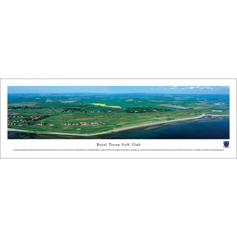 Royal Troon Golf Club Aerial Panoramic Poster Print - Blakeway Worldwide