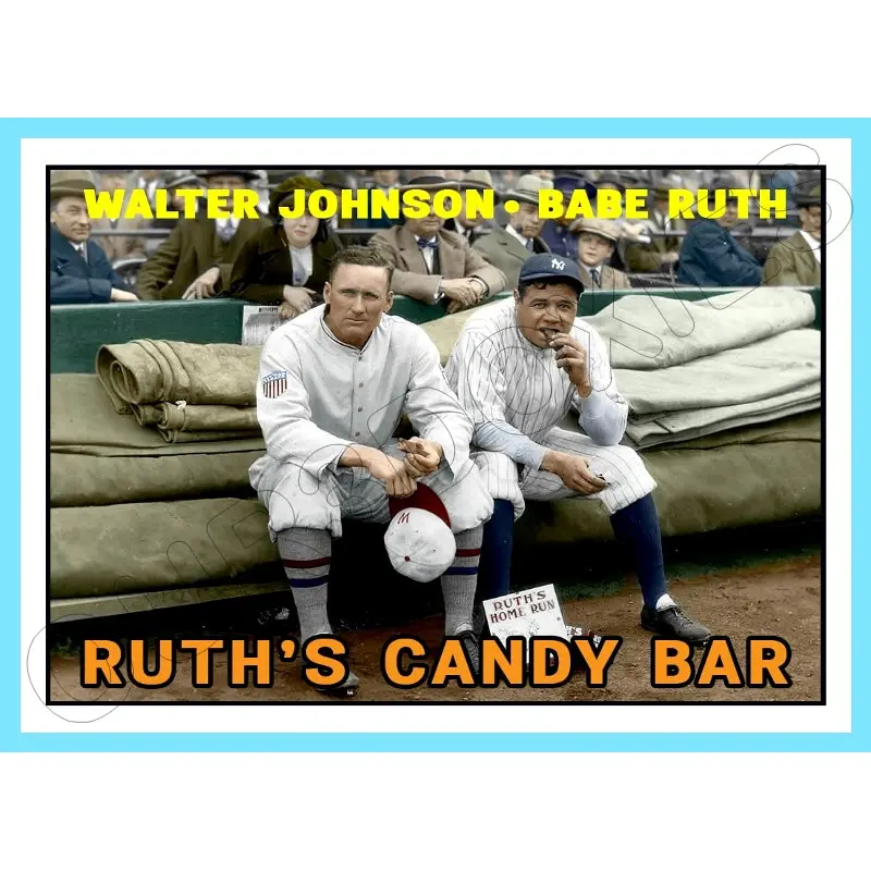 Babe Ruth Walter Johnson 1967 Topps Custom Card - 4489