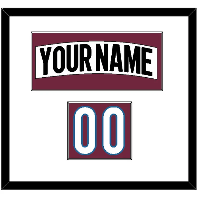 Colorado Nameplate & Number (Shoulder) - Road White (2017-2021) - Single Mat 1