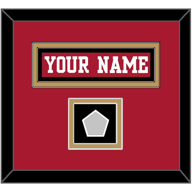 San Francisco Nameplate & Super Bowl Patch - Home Red - Double Mat 3