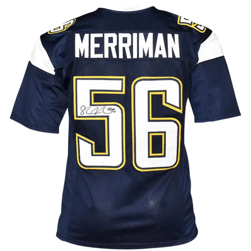 Shawne Merriman Autographed San Diego (Blue #56) Custom Jersey - JSA