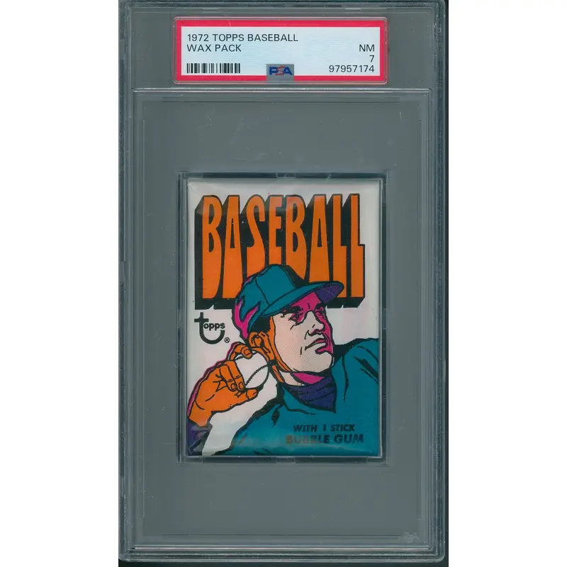 1972 Topps Baseball Unopened Wax Pack PSA 7 *7174