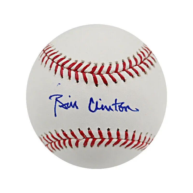 Mint President Bill Clinton Signed Official Major League Baseball With JSA COA