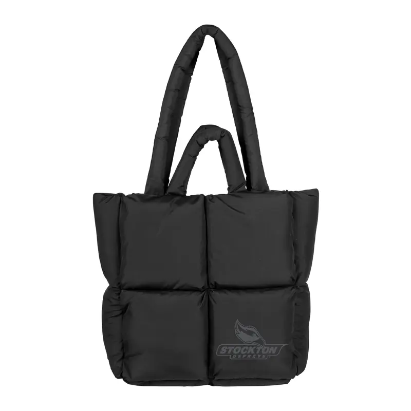 Stockton College Puff Black Tote