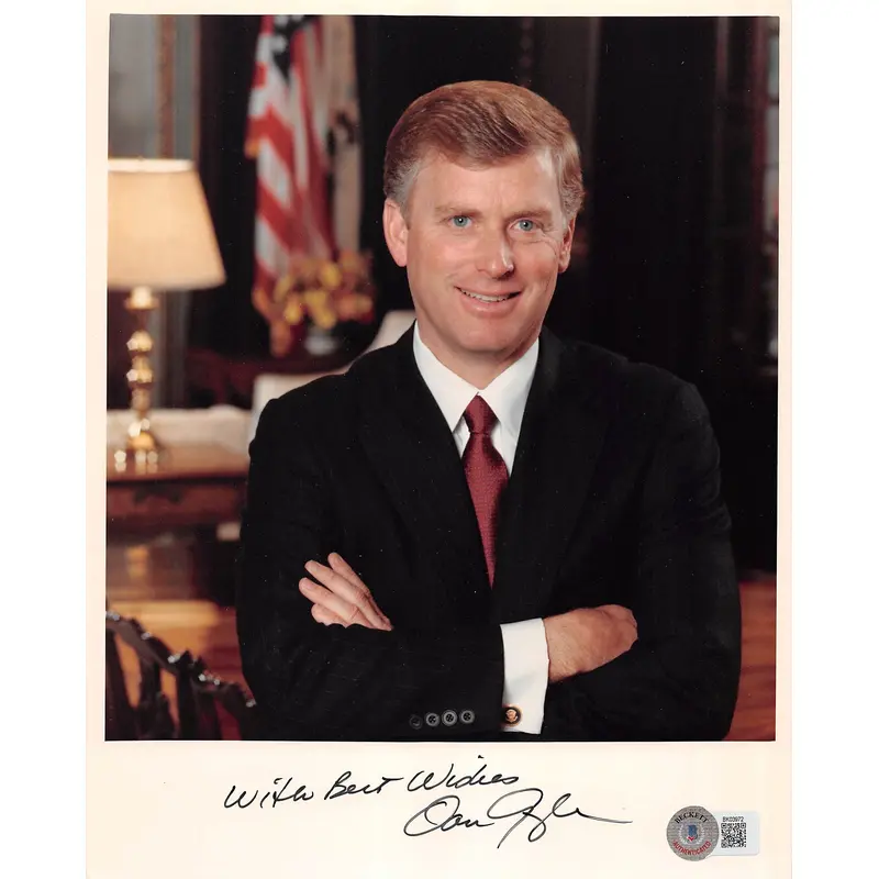 Dan Quayle "With Best Wishes" Authentic Signed 8x10 Photo BAS #BK03972